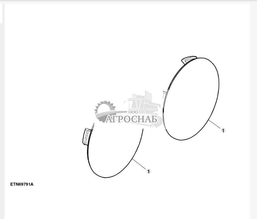 Крышка шпонки, без привода на 4 колеса 